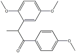 1-(4-Methoxyphenyl)-2-(2,5-dimethoxyphenyl)-1-propanone Struktur