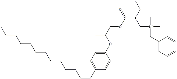 N,N-Dimethyl-N-benzyl-N-[2-[[2-(4-tridecylphenyloxy)propyl]oxycarbonyl]butyl]aminium Struktur