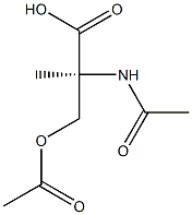 [S,(-)]-2-Acetylamino-3-acetyloxy-2-methylpropionic acid Struktur