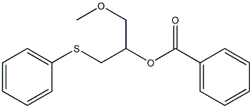 Benzoic acid [2-(phenylthio)-1-(methoxymethyl)ethyl] ester Struktur