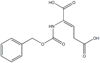 2-[[(Benzyloxy)carbonyl]amino]-2-pentenedioic acid Struktur