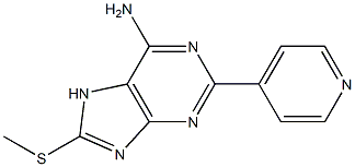 2-(4-Pyridinyl)-8-(methylthio)adenine Struktur