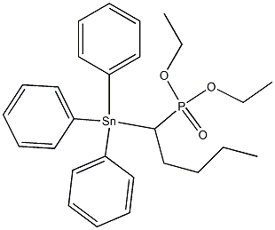 1-(Triphenylstannyl)pentylphosphonic acid diethyl ester Struktur