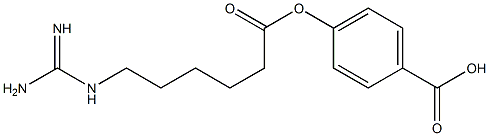 4-[[6-[(Aminoiminomethyl)amino]-1-oxohexyl]oxy]benzoic acid Struktur