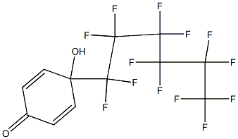 4-(Tridecafluorohexyl)-4-hydroxy-2,5-cyclohexadien-1-one Struktur