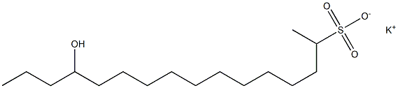 13-Hydroxyhexadecane-2-sulfonic acid potassium salt Struktur