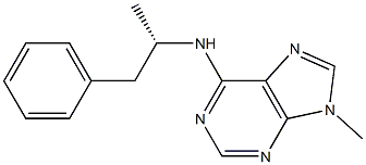 6-[(S)-1-Methyl-2-phenylethyl]amino-9-methyl-9H-purine Struktur