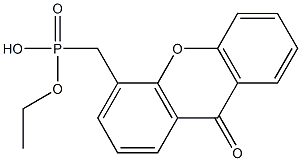 (9-Oxo-9H-xanthen-4-yl)methylphosphonic acid hydrogen ethyl ester Struktur