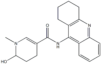 N-[(1,2,3,4-Tetrahydroacridin)-9-yl]-6-hydroxy-1-methyl-1,4,5,6-tetrahydropyridine-3-carboxamide Struktur