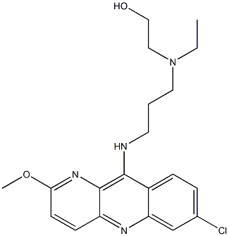 2-[[3-[(7-Chloro-2-methoxybenzo[b]-1,5-naphthyridin-10-yl)amino]propyl]ethylamino]ethanol Struktur