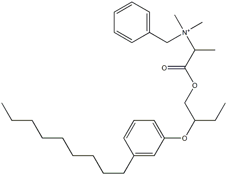 N,N-Dimethyl-N-benzyl-N-[1-[[2-(3-nonylphenyloxy)butyl]oxycarbonyl]ethyl]aminium Struktur