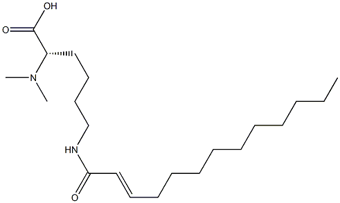 N6-(2-Tridecenoyl)-N2,N2-dimethyllysine Struktur