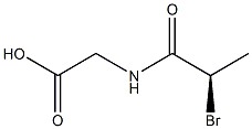 (+)-N-[(R)-2-Bromopropionyl]glycine Struktur