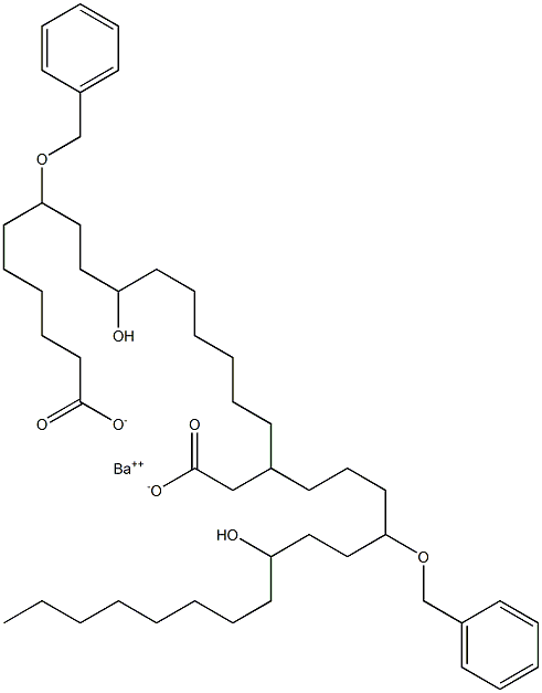 Bis(7-benzyloxy-10-hydroxystearic acid)barium salt Struktur