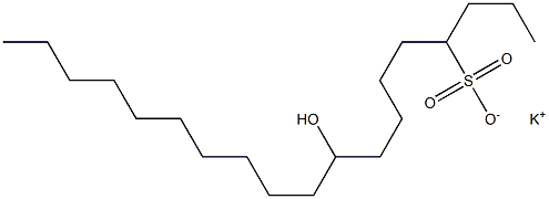 9-Hydroxynonadecane-4-sulfonic acid potassium salt Struktur