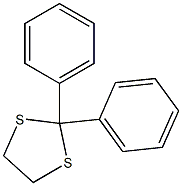 Benzophenone (ethane-1,2-diyl)dithioacetal Struktur