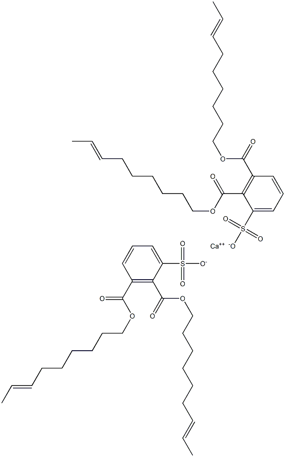 Bis[2,3-di(7-nonenyloxycarbonyl)benzenesulfonic acid]calcium salt Struktur