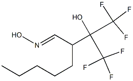 2-[2,2,2-Trifluoro-1-hydroxy-1-(trifluoromethyl)ethyl]heptanal oxime Struktur