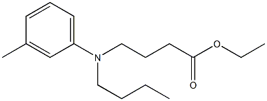 4-(N-Butyl-m-toluidino)butyric acid ethyl ester Struktur