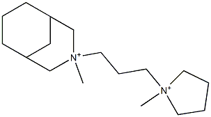 3-Methyl-3-[3-[(1-methylpyrrolidinium)-1-yl]propyl]-3-azoniabicyclo[3.3.1]nonane Struktur