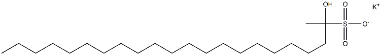 2-Hydroxydocosane-2-sulfonic acid potassium salt Struktur