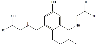 3,5-Bis[[(2,2-dihydroxyethyl)amino]methyl]-4-butylphenol Struktur