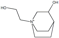 1-(2-Hydroxyethyl)-3-hydroxyquinuclidinium Struktur