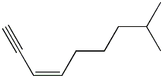 (Z)-8-Methyl-3-nonen-1-yne Struktur