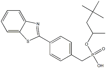 4-(2-Benzothiazolyl)phenylmethylphosphonic acid 2,2-dimethylpropylethyl ester Struktur