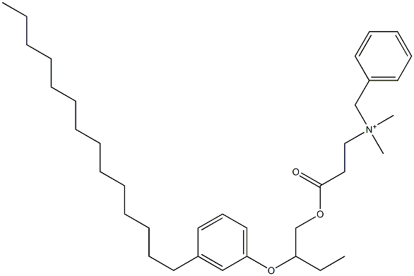 N,N-Dimethyl-N-benzyl-N-[2-[[2-(3-tetradecylphenyloxy)butyl]oxycarbonyl]ethyl]aminium Struktur