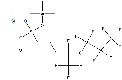 1-[Tris(trimethylsilyloxy)silyl]-4,5,5,5-tetrafluoro-4-(heptafluoropropoxy)-1-pentene Struktur