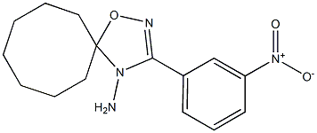 3-(3-Nitrophenyl)-5,5-heptamethylene-1,2,4-oxadiazol-4(5H)-amine Struktur