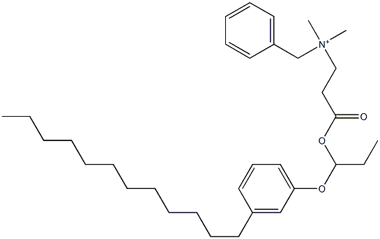 N,N-Dimethyl-N-benzyl-N-[2-[[1-(3-dodecylphenyloxy)propyl]oxycarbonyl]ethyl]aminium Struktur