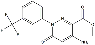 1,6-Dihydro-4-amino-6-oxo-1-(3-trifluoromethylphenyl)pyridazine-3-carboxylic acid methyl ester Struktur