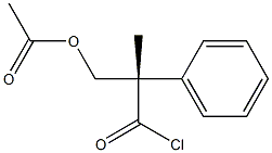 [S,(-)]-3-(Acetyloxy)-2-methyl-2-phenylpropionyl chloride Struktur