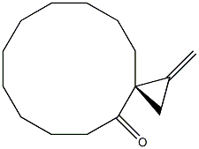 (3S)-1-Methylenespiro[2.11]tetradecan-4-one Struktur