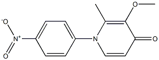 N-(4-Nitrophenyl)-3-methoxy-2-methyl-4(1H)-pyridone Struktur