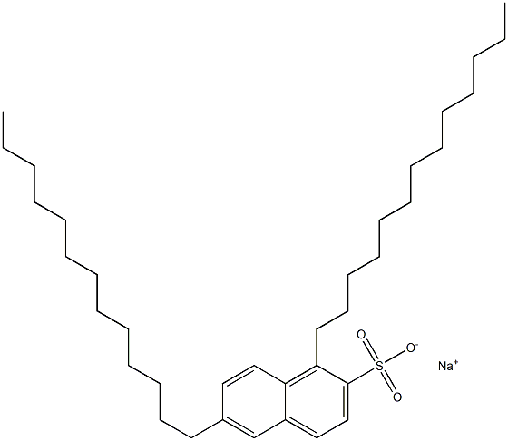 1,6-Ditridecyl-2-naphthalenesulfonic acid sodium salt Struktur