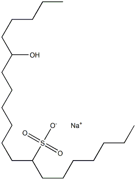 15-Hydroxyicosane-8-sulfonic acid sodium salt Struktur