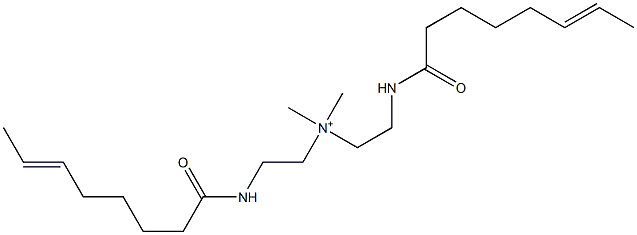 N,N-Dimethyl-2-(6-octenoylamino)-N-[2-(6-octenoylamino)ethyl]ethanaminium Struktur