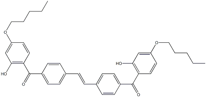 6,6'-[(Ethene-1,2-diyl)bis(4,1-phenylenecarbonyl)]bis(3-pentyloxyphenol) Struktur