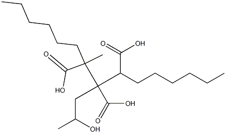 Butane-1,2,3-tricarboxylic acid 2-(2-hydroxypropyl)1,3-dihexyl ester Struktur