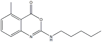 2-Pentylamino-5-methyl-4H-3,1-benzoxazin-4-one Struktur