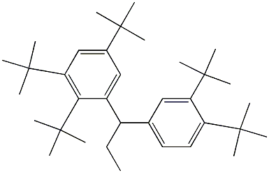 1-(2,3,5-Tri-tert-butylphenyl)-1-(3,4-di-tert-butylphenyl)propane Struktur