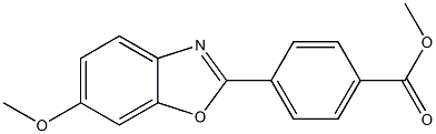 6-Methoxy-2-[4-(methoxycarbonyl)phenyl]benzoxazole Struktur