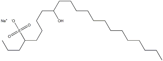 9-Hydroxydocosane-4-sulfonic acid sodium salt Struktur