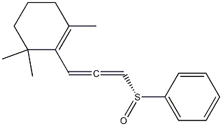 2-[[(R)-3-(Phenylsulfinyl)-1,2-propanedien]-1-yl]-1,3,3-trimethyl-1-cyclohexene Struktur