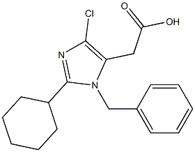 4-Chloro-2-cyclohexyl-1-(benzyl)-1H-imidazole-5-acetic acid Struktur