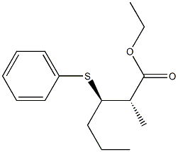 (2S,3R)-3-Phenylthio-2-methylhexanoic acid ethyl ester Struktur