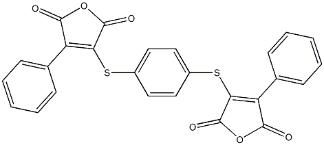 3,3'-[1,4-Phenylenebisthio]bis[4-phenylfuran-2,5-dione] Struktur